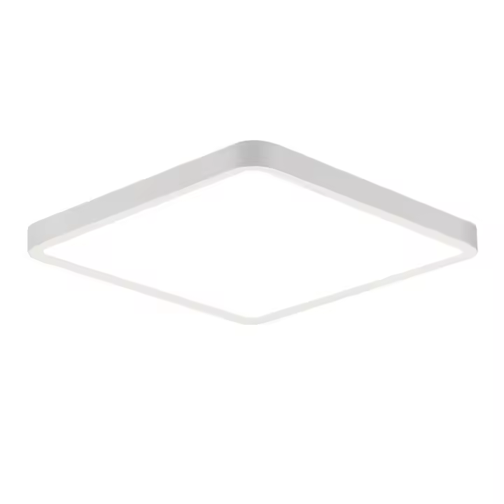 CBJKTX Luz de techo LED plana 23CM 6500K 18W Dormitorio cuadrado LED blanco integrado permanentemente - 1