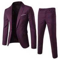 Trajes de boda elegantes para hombre, conjunto de 2 piezas, chaquetas, chaleco, pantalones, Blazers de lujo, traje Formal, moda clásica, disfraz completo 2024 - details 3