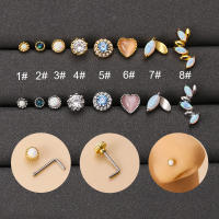 Piercing de acero inoxidable para el tabique de la nariz, piercing quirúrgico de 2 piezas, joyería corporal de alta calidad, venta al por mayor - details 0