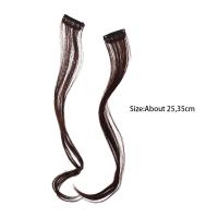 Extensiones de cabello para mujer, Clip en la frente, accesorios para el cabello, flequillo de barba de dragón, flequillo largo y rizado, peluca de síntesis con flequillo de parte media - details 5