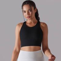 Sujetador deportivo para mujer, ropa interior, hilo sexy, informal, a rayas, sin costuras, top para gimnasio - details 2