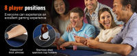 SucceBuy Mesa de póquer plegable, mesa ovalada de Blackjack y Texas Holdem con rieles acolchados y portavasos de acero inoxidable, mesa de juego de cartas de casino plegable portátil - details 1