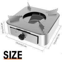 Mini estufa de acero inoxidable, camping desmontable con potencia de fuego ajustable, cocina para senderismo al aire libre, estufa de alcohol - details 1
