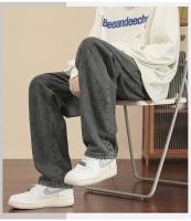 Jeans casuales para hombre Moda Pierna ancha hasta el tobillo Color Azul claro Gris Negro Talla 3XL - details 5