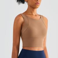 Sujetador deportivo Sexy de nailon para mujer, Top ajustado elástico para gimnasio, sujetadores deportivos para Yoga, Top corto, ropa de Yoga, ropa interior deportiva elástica para mujer - details 4
