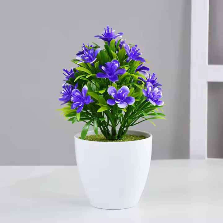Planta en maceta Artificial, maceta pequeña para bonsái, adornos de árbol simulados, decoración de mesa para boda, hogar, Hotel y oficina, plantas falsas, 1 ud. - 1