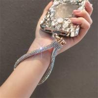 Cordón para teléfono móvil con diamantes de imitación, cuerda colgante ostentosa, correa para la muñeca, cordón de diamante de mano brillante, adornos colgantes - details 7