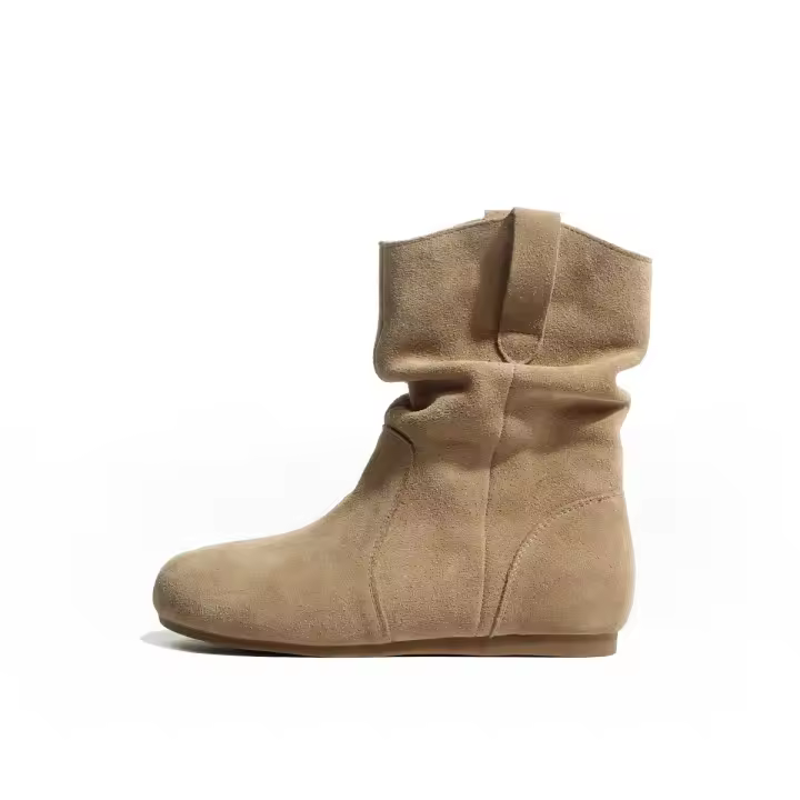 Interior aumento de altura retro heap botas mujer otoño invierno plisado western cowboy botas slim botines - 1
