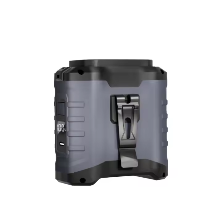 Ventilador con Clip para la cintura, miniventilador eléctrico portátil de emergencia con Clip para la cintura, recargable por USB, fuerte viento, para colgar en el cuello, 4000/8000mAh - 1