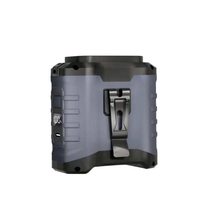 Ventilador con Clip para la cintura, miniventilador eléctrico portátil de emergencia con Clip para la cintura, recargable por USB, fuerte viento, para colgar en el cuello, 4000/8000mAh - 1