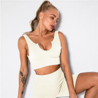 Sujetador deportivo sin costuras para mujer, yoga, correr - details 20