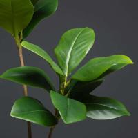 Decoración de Campo Verde Artificial de Alta Calidad 105cm, Ramas de Magnolia Falsas, Hojas de Goma Plástica, 2 Garfos - details 4