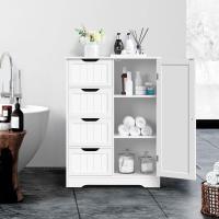 Armario de Baño de Suelo Mueble Auxiliar Comodo con 4 Cajones Estante Ajustable 81x30x83 cm Blanco - details 19