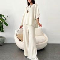 Conjunto de Top y pantalones Vintage para mujer, traje de pantalones sueltos informales para mujer - details 8