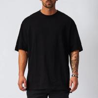 Oversized T shirts Mens Dropped Shoulder Half Sleeve Tops Tees Summer New Fashion Loose Sports T-shirt Men Mesh Fitness Tshirt - details 12