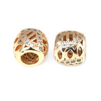 Cuentas de Espaciador de Barril de Brass Dorado de 18K Accesorios de Joyería DIY para Mujeres - details 81