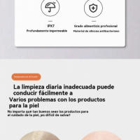 Cepillo de Limpieza Facial de Silicona Resistente al Agua Masajeador Ultrasónico de Belleza para Todos los Tipos de Piel Herramienta de Cuidado de la Piel Eléctrico Compressa Caliente - details 6