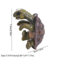 Bonitos adornos colgantes de tortuga en 3D, maceta de tortuga pequeña de dibujos animados hecha a mano, adornos decorativos de tortuga simulada para decoración del hogar - details 9