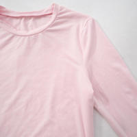 Conjunto de pantalón de pierna ancha y top de manga larga básico de color sólido nuevo de otoño para mujer Y24593 - details 36