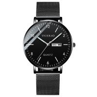 Hombre impermeable doble calendario tendencia cielo estrellado no mecánico reloj de cuarzo - details 0
