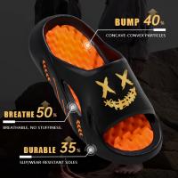 OURANNI Zapatillas deportivas ligeras con estampado de dibujos animados para hombre, para interior/exterior, para ducha, vacaciones en la playa, modernas y versátiles para uso diario informal de parejas, estructura duradera de EVA, diseño unisex - details 1