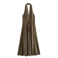 Camisola de mujer elegante de cintura alta ss con diseño sin ckless, cuello en V, lazos laterales y - details 4