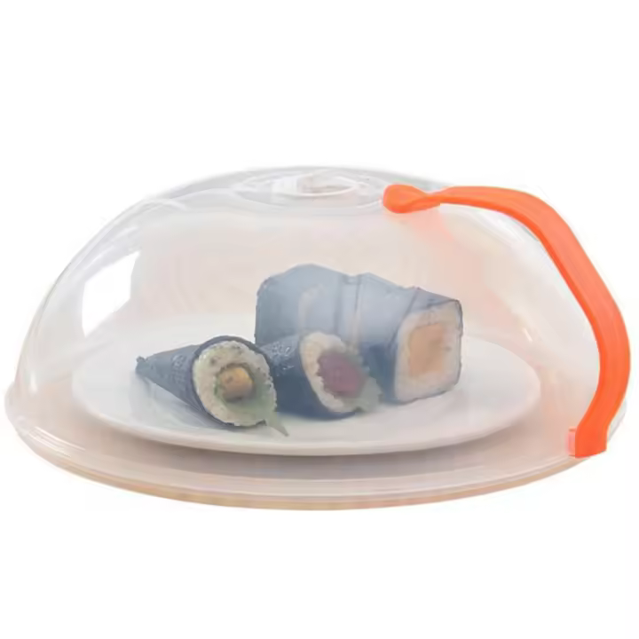 Plato caliente de plástico para conservación de alimentos, suministros de cocina para microondas, tapa de mantenimiento fresco, cubierta a prueba de aceite, tapa calefactora, cubierta para platos - 1