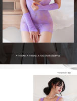 Lencería Sexy Falda Corta Ajustada con Escote en V Profundo Abrazo de Cadera Estilo Latex - details 1
