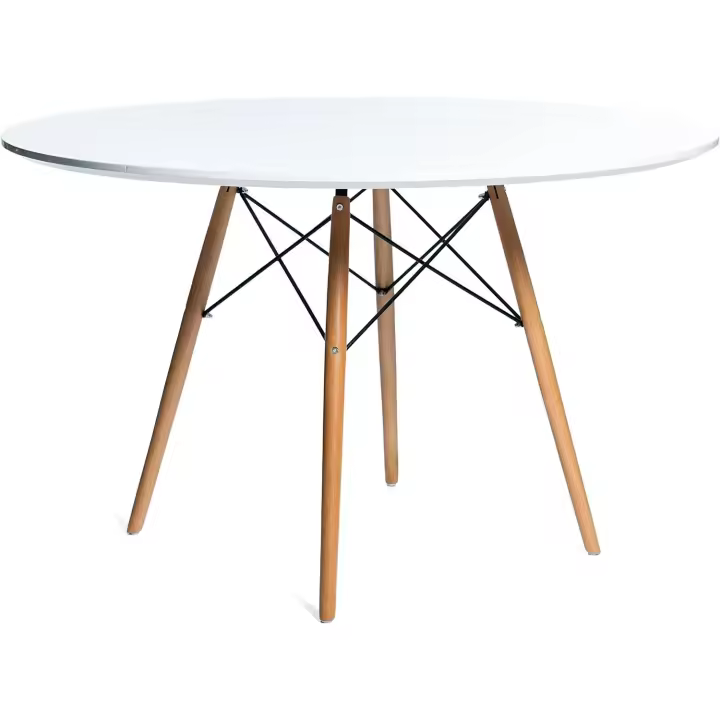 Diseño Mesa de Comedor o Cocina (100 cm. ), Blanco. - 1