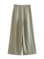 - Primavera Verano 2025 Moda Mujer Chaleco Cuello Alto con Cinturón Sin Mangas + Pantalones Largos de Pierna Ancha de Cintura Alta - details 16