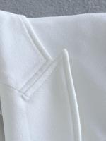 TRAFZA-traje elegante de manga larga para mujer, traje con cuello, Bolsillo falso, decorado, Color sólido, estilo callejero, prendas de vestir exteriores informales - details 24