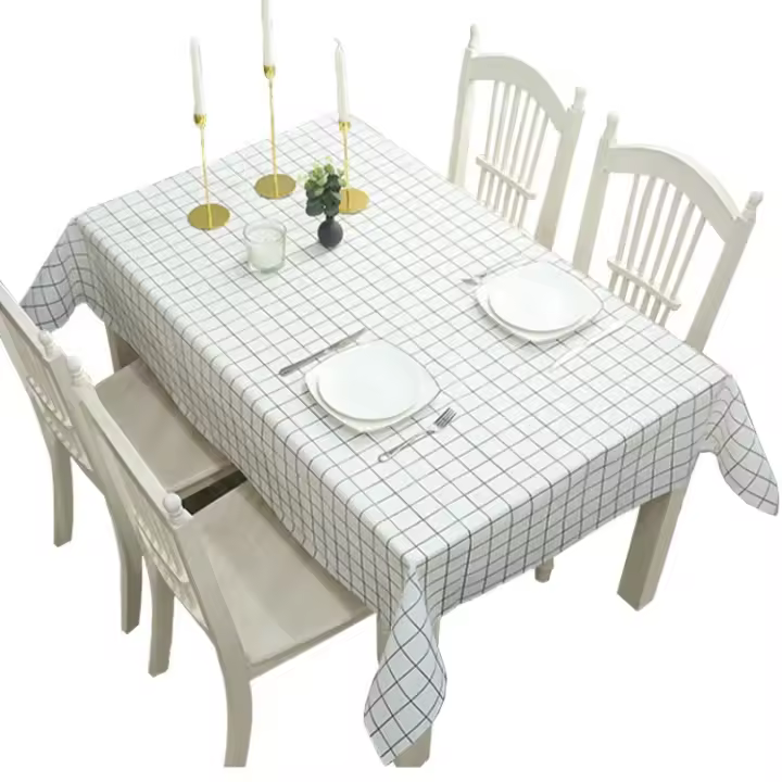 Mantel de planchado a cuadros de PVC, impermeable y a prueba de aceite, no lavable, tapete para mesa de centro, mantel para dormitorio - 1