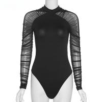 Body De Encaje Sexy Para Mujer Con Detalles De Parche Y Cuello Alto Ajustado Y Elegante Ideal Para La Calle Y El Verano - details 8