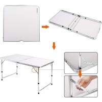 Casaria Aluminio Plegable XXL 4 taburetes Plegables función Maleta Camping Transporte fácil Gris/Blanco jardín - details 11