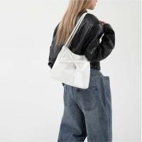 Bolso de hombro elegante de Color sólido con lazo de PU, bolso de mano portátil de estilo coreano, bolso de cubo de lujo, bolso de moda para axilas para mujer - details 12
