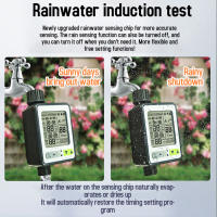 Temporizador de riego de jardín resistente al agua, programa múltiple controlador de riego automático operado por batería Sensor de lluvia pantalla grande - details 3