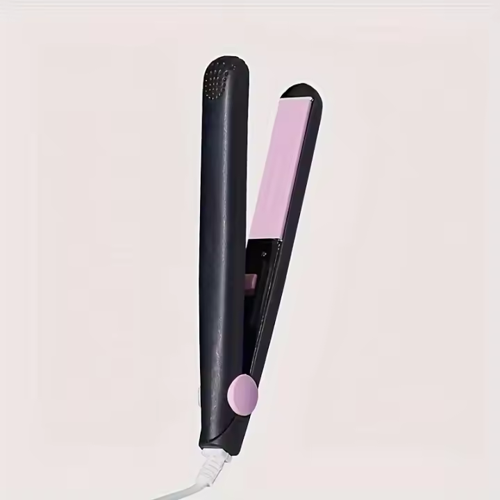 Mini plancha de pelo de cerámica, plancha alisadora y rizadora 2 en 1, adecuada para el peinado diario - 1