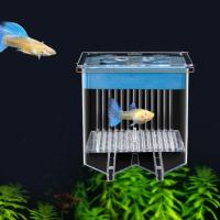 Caja transparente para criador de Guppy, desmontable, previene el escape, criadero de vida acuática, incubadora de peces madre Permeable, uso doméstico - details 5