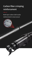 Palos de Senderismo Plegables Ligeros AONIJIE E4204 para Caminata y Montañismo con Cordoncillo de Fibra de Carbono Fijos y Seguros para Deportes de Exteriores - details 3
