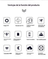 Camara de vigilancia exterior solar Wifi doméstico Internet HD 360 grados inteligente Visión nocturna - details 1