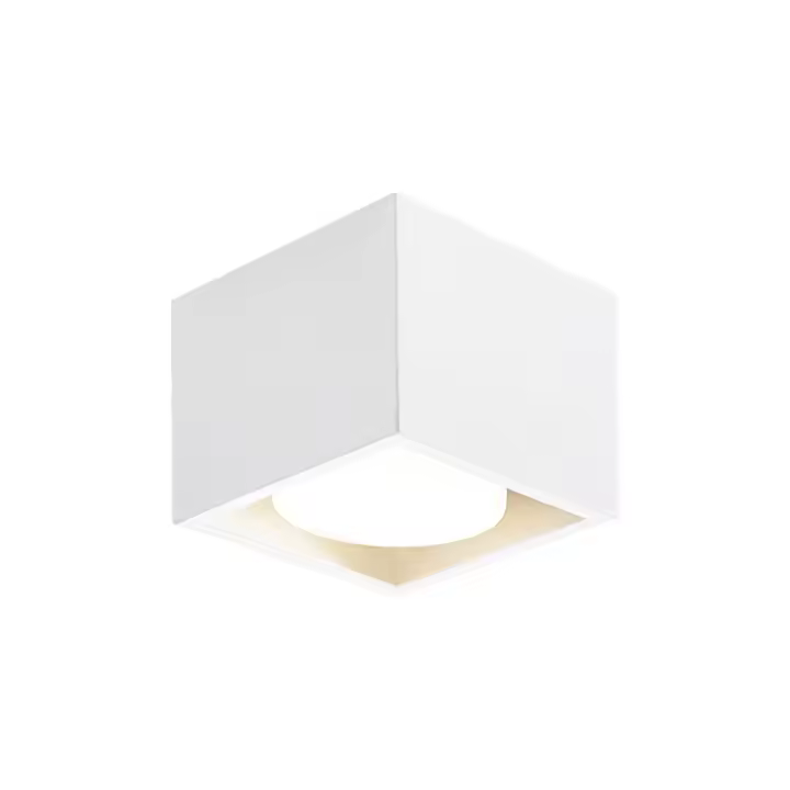 CBJKTX Luz de techo LED montada en superficie, cuadrado blanco cálido GX53 5W, plano ajustable para cocina, sala de estar, comedor, pasillo - 1