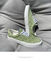 Zapatos de lona de estilo casual deportivo de tendencia versátil para parejas, hombres y mujeres, de talla grande, con suela baja y color verde aguacate. - details 5