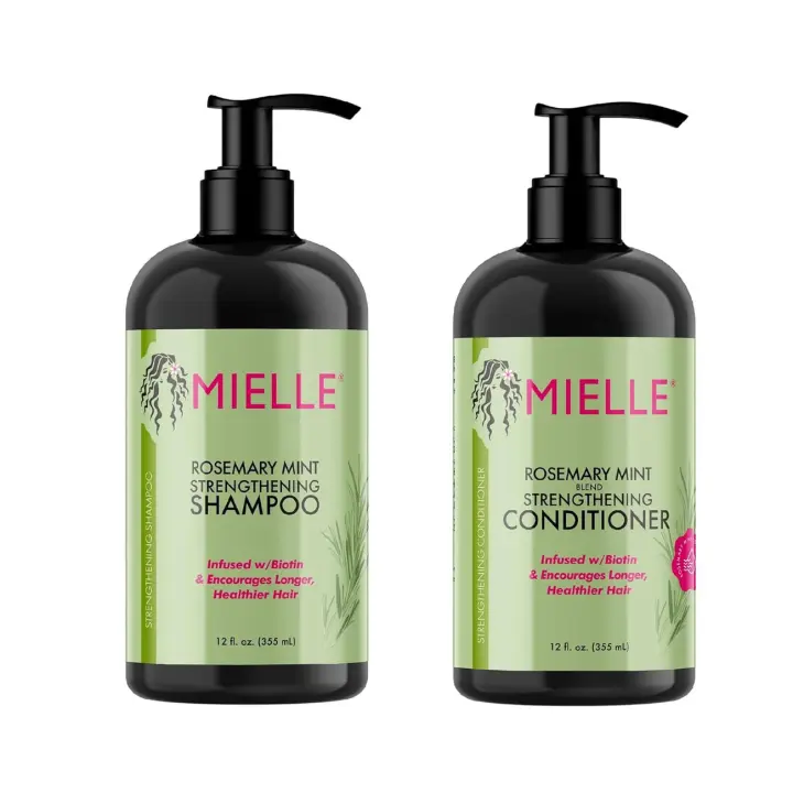 Mielle Rosemary Mint Biotin Infused fomenta el crecimiento de productos para un cabello más fuerte y saludable: champú y acondicionador nuevo - 1