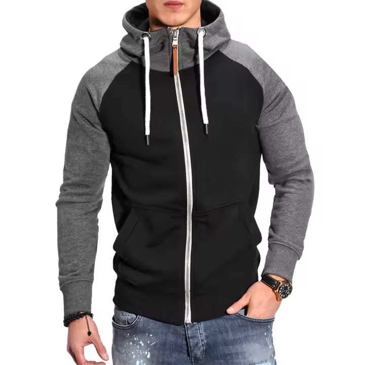 Chaqueta de Sudadera Deportiva de Alta Calidad Cardigan Acolchado para Hombres Moda Casual - 1