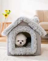 Perrera mediana para perro, casa de interior suave y cómoda para cachorros, cama extraíble para perros pequeños, cueva cálida para invierno, esterilla portátil para dormir para mascotas - details 0