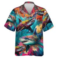 Ropa de playa hawaiana para hombre con estampados de animales interesantes, camisa con cuello de surf Aloha, vacaciones, manga corta, Hola - details 2