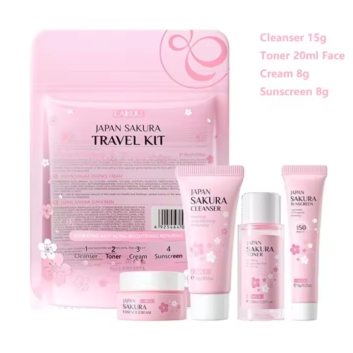 Set de Cuidado de la Piel Sakura Suero Rejuvenecedor para rostro, Toner, Hidratante Blanqueador - 1