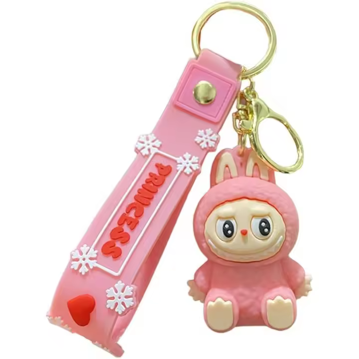 Labubu Llavero, Lindo Labubu Muñeca Accesorios de Pulsera Kawaii Monster Llavero Bolsa Charm Regalo para Mujeres - 1