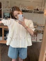 Blusa de verano para mujer, camisa de primavera, blusa para mujer, Blusas largas de gasa, informales, elegantes, Vintage, de manga larga, holgada de gran tamaño, blanca - details 2