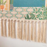 Tapiz de Macramé Nórdico Boho Arte Manual de Pared para Sala de Estar y Dormitorio - details 4